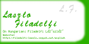 laszlo filadelfi business card
